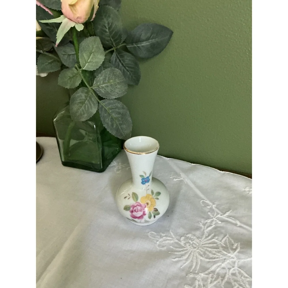 Vintage Small Porcelain Bud Vase | Delicate China Flower Vase